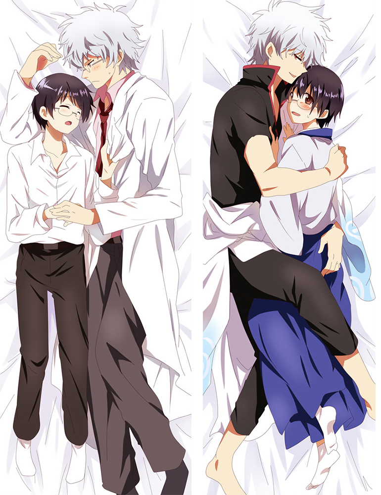 Shinpachi Shimura and Gintoki Sakata - Gintama Male Anime Dakimakura Japanese Hugging Body Pillow Cover